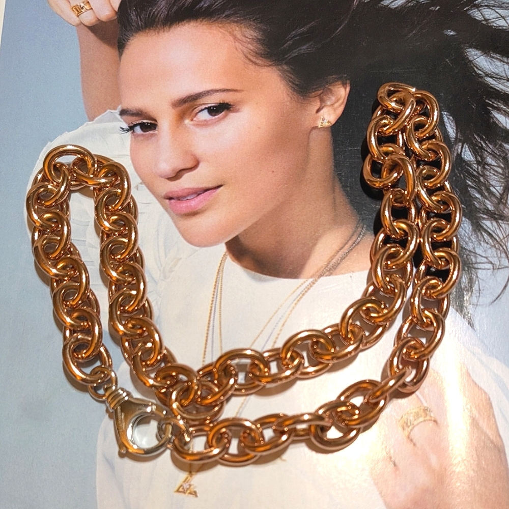 Designer Signed Diago & Mossimo Made In Italy Heavy Chain Necklace